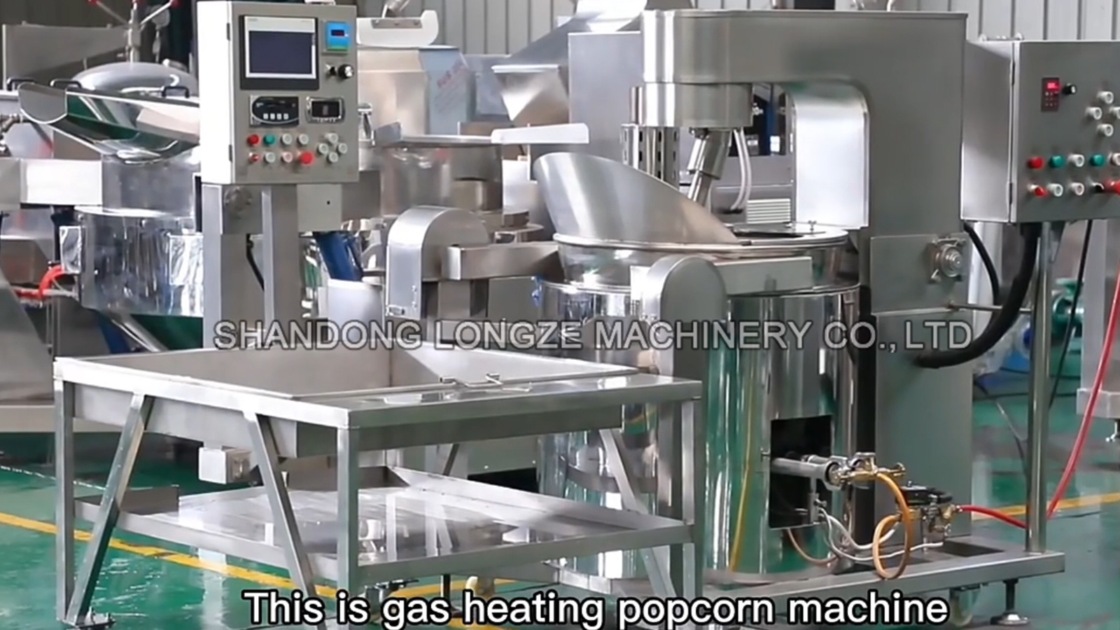 Gas Heating Automatic Popcorn Machine