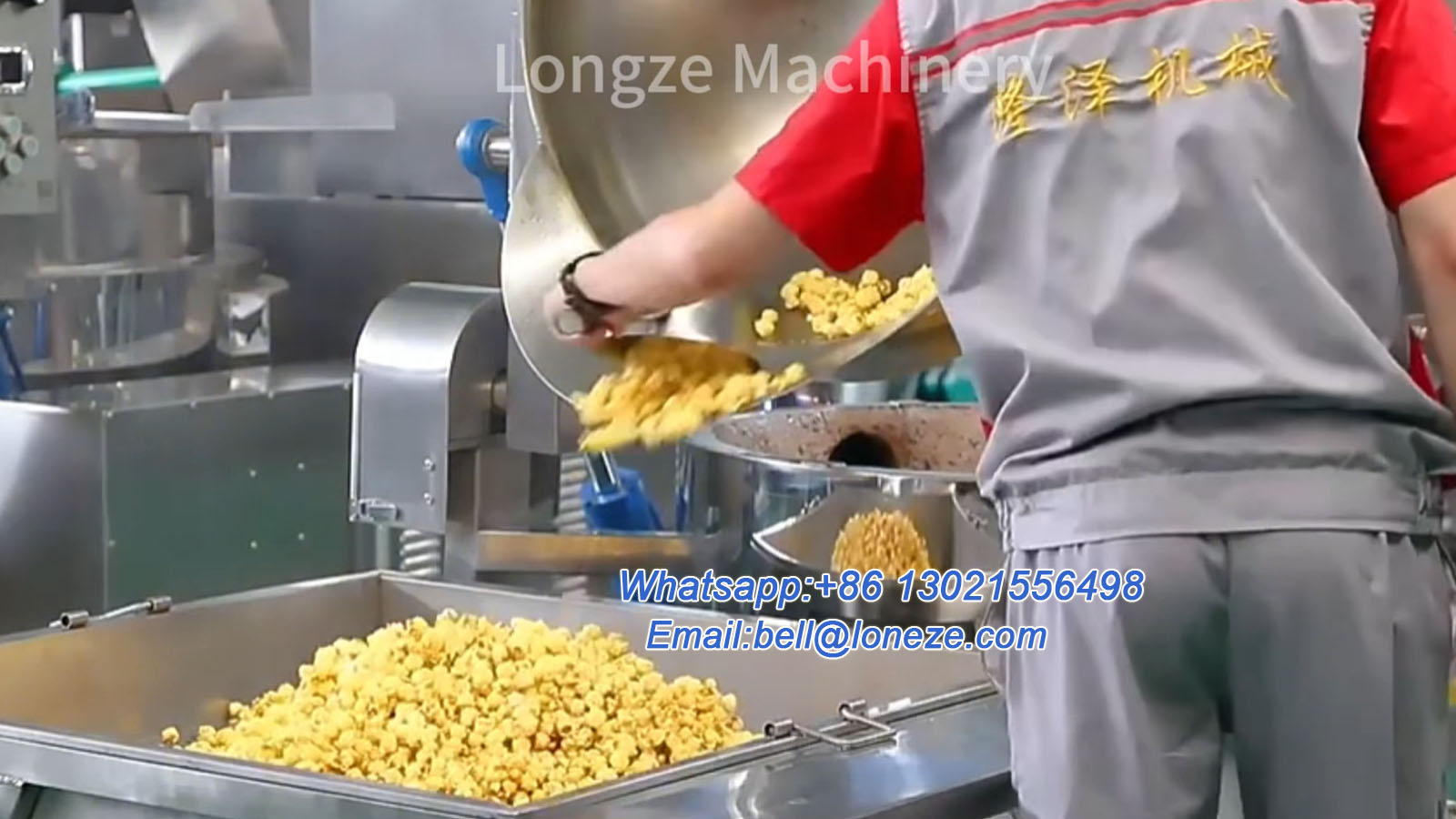 Automatic Industrial Gas Popcorn Making Machine