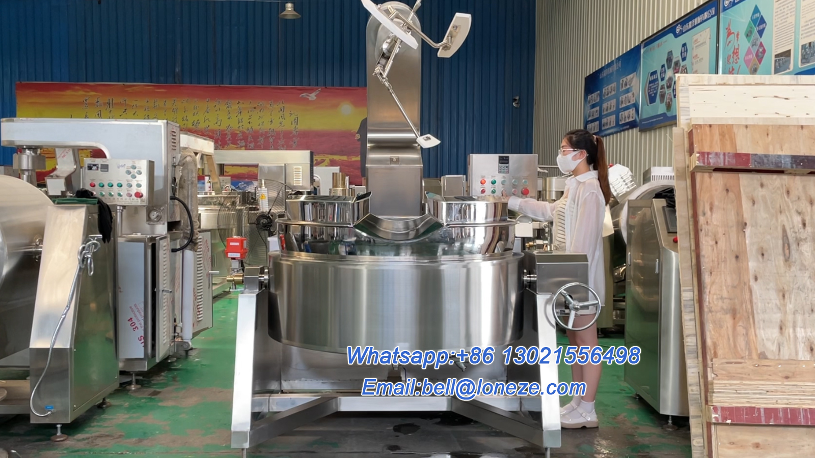 Steam Planetary Industrial Cooking Mixer Machine